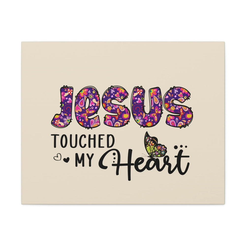 Scripture Walls Isaiah 6:7 Touched My Heart Floral Bible Verse Canvas Christian
